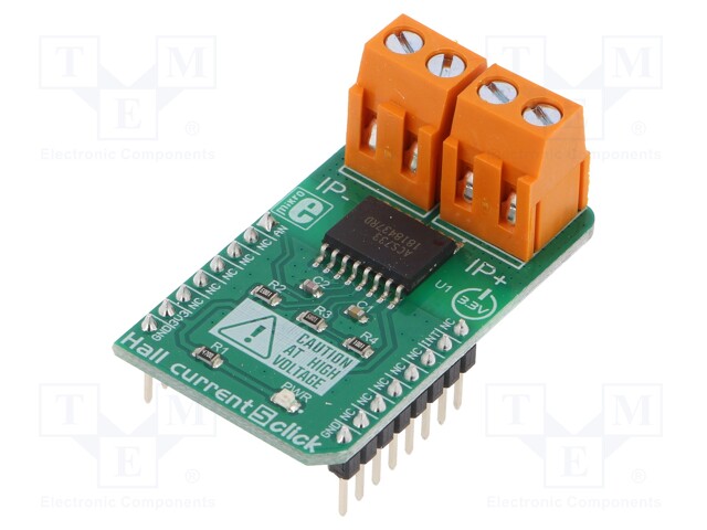 Click board; Hall sensor; analog; ACS733; 3.3VDC