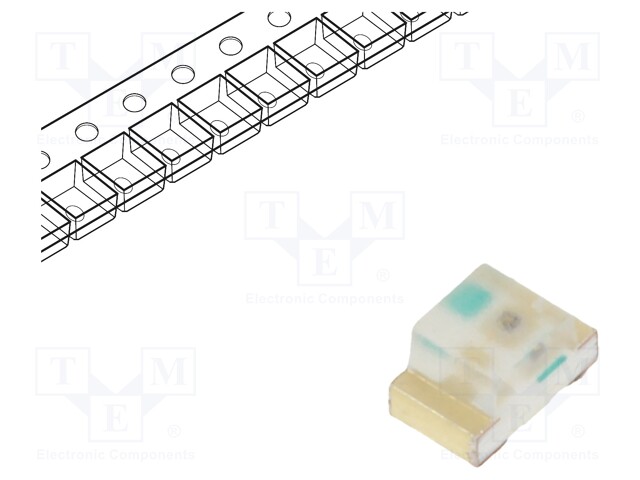 LED; SMD; 0805; red; 11.2÷180mcd; 2x1.25x1.1mm; 130°; 1.6÷2.4V; 20mA