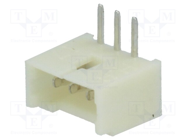 Socket; wire-board; male; 1.25mm; PIN: 3; THT; 125V; 1A; tinned