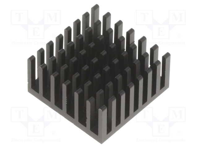 Heatsink: extruded; grilled; black; L: 27mm; W: 27mm; H: 14mm