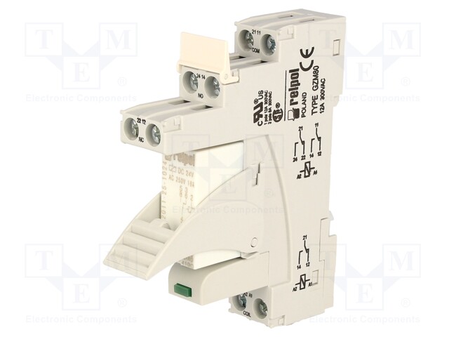 Relay: interface; SPDT; Ucoil: 24VDC; 16A; 16A/250VAC; 16A/24VDC