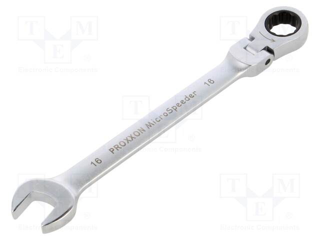 Wrench; combination spanner,with joint; 16mm; MicroSpeeder