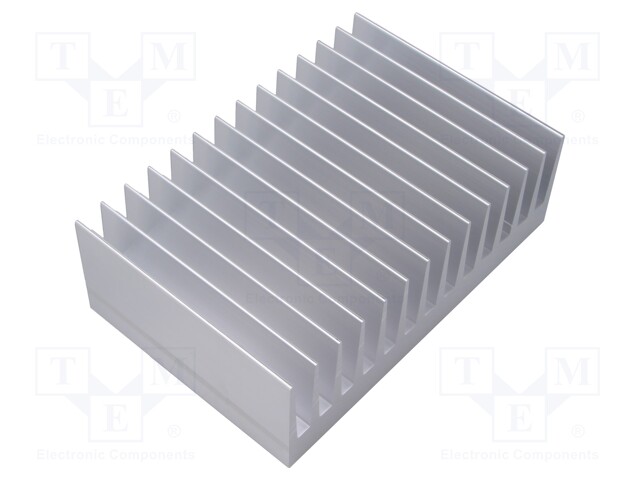 Heatsink: extruded; grilled; aluminium; L: 100mm; W: 150mm; H: 50mm