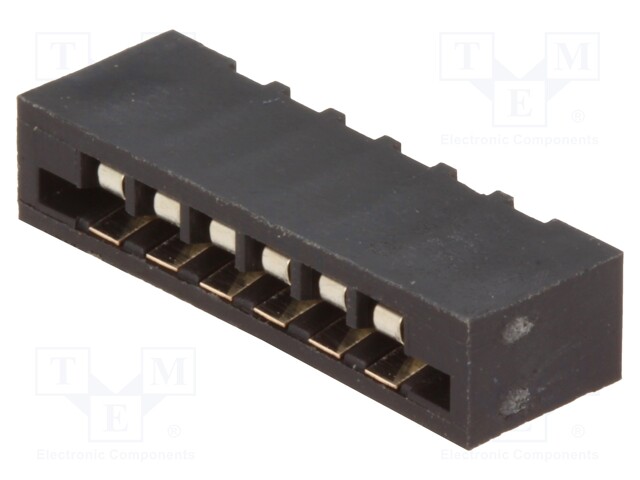 Connector: FFC (FPC); straight; PIN: 6; NON-ZIF; THT; tinned; 20mΩ