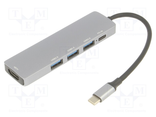 Adapter; OTG,USB 3.0; nickel plated; black; 5Gbps; aluminium; PVC