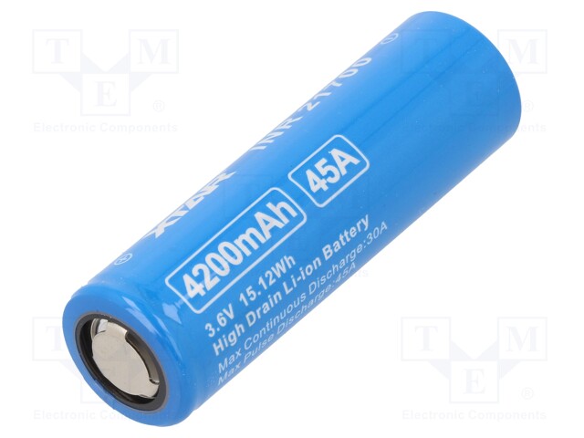 Re-battery: Li-Ion; 21700; 4200mAh; 30A