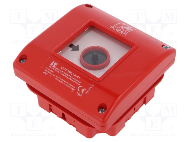 Safety switch: fire warning hand switch; Series: OP1; IP65