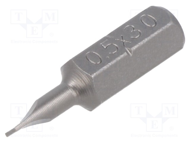 Screwdriver bit; slot; 3,0x0,5mm; Overall len: 25mm