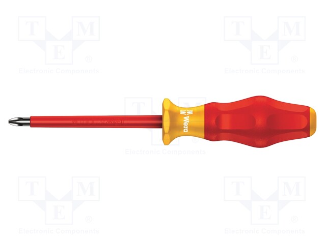 Screwdriver; insulated; Pozidriv®; PZ0; Blade length: 80mm; 1kVAC