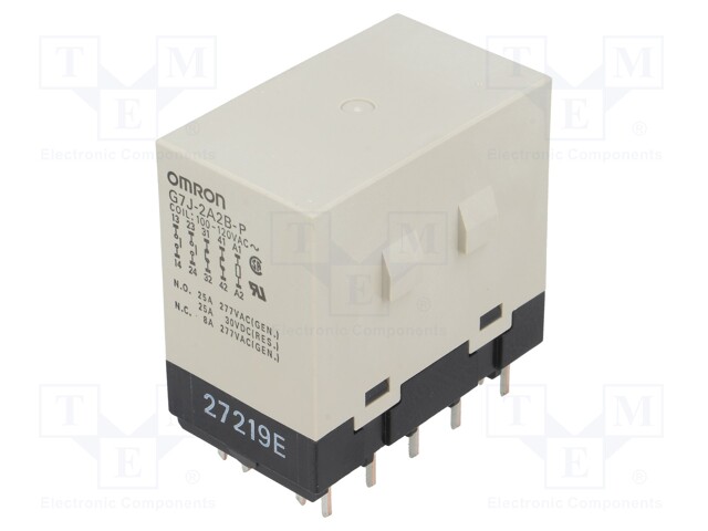 Relay: electromagnetic; DPST-NO + DPST-NC; Ucoil: 120VAC; 25A