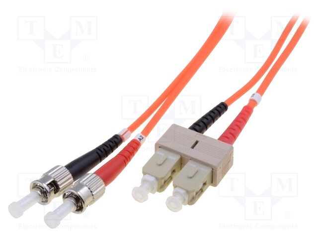 Fiber patch cord; OM2; SC/PC,ST/PC; 2m; LSZH; orange