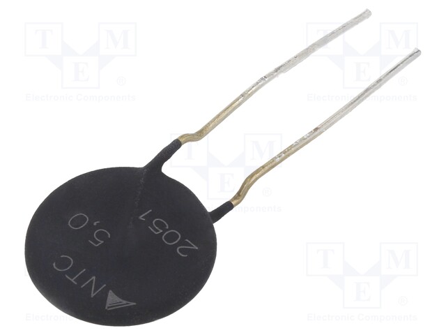 Thermistor, ICL NTC, 5 ohm, -20% to +20%, Radial Leaded, B57364S0 Series