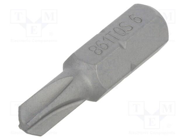 Screwdriver bit; Torq-Set®; TS6; Overall len: 25mm