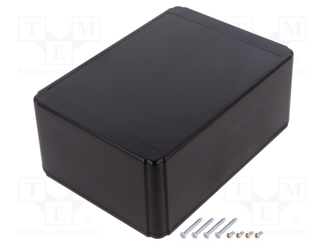 Enclosure: multipurpose; X: 125mm; Y: 175mm; Z: 70mm; ABS; black; IP54