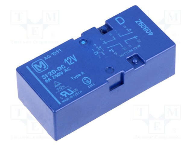 Relay: electromagnetic; SPST-NO x2 + SPST-NC x2; Ucoil: 12VDC