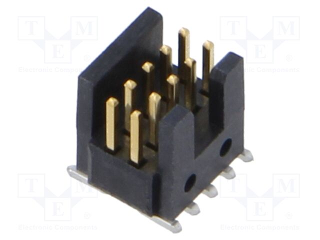 Connector: pin strips; male; PIN: 10; 1.27mm; gold-plated; SMT