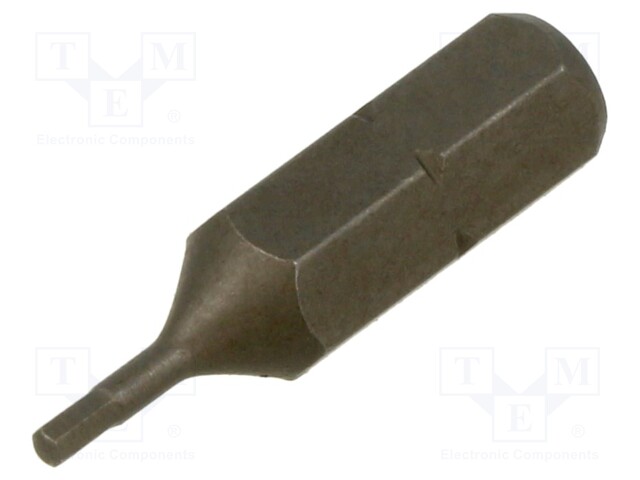 Screwdriver bit; hex key; HEX 1,5mm; Overall len: 25mm