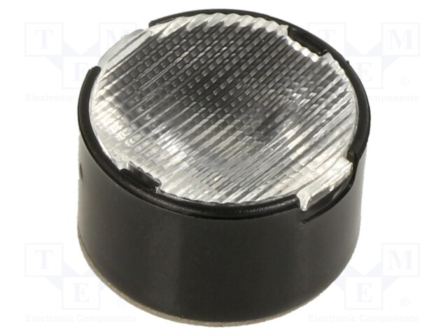 LED lens; round; Mat: PMMA plexiglass; transparent; 14÷41°