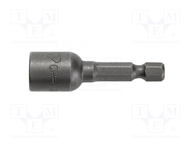 Screwdriver bit; hex socket; Socket: HEX 10mm; Overall len: 48mm