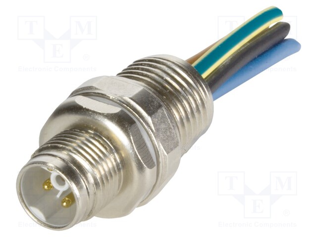 Socket; M12; PIN: 5; female; L code-Power; THT; IP65/IP67; straight