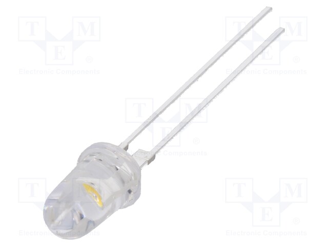 LED; 5mm; white warm; 90000÷110000mcd; 8°; 70mA; 2.8÷3.6V