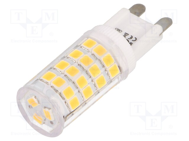 LED lamp; warm white; G9; 230VAC; 370lm; 3.5W; 280°; 2700K