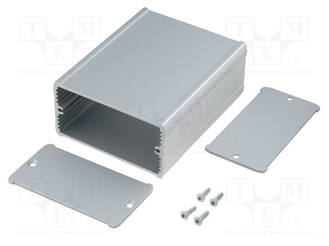 Enclosure: with panel; TUF; X: 80mm; Y: 100mm; Z: 42mm; aluminium