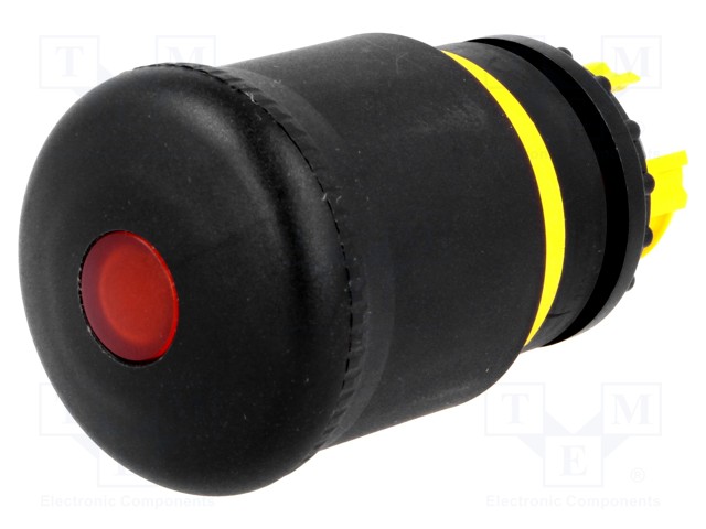 Switch: emergency stop; 2-position; 22mm; black; Illumin: M22-LED