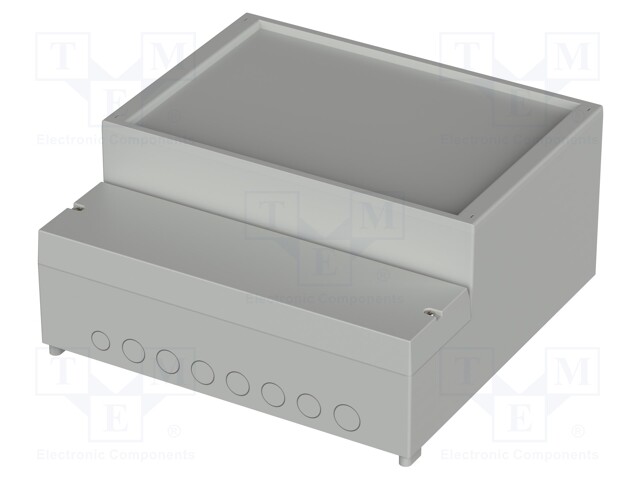 Enclosure: wall mounting; X: 296mm; Y: 281mm; Z: 137.5mm; ABS; grey