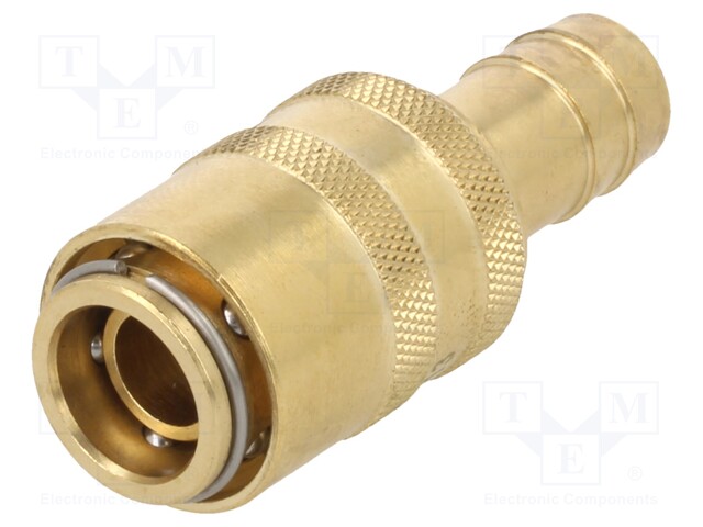 Quick connection coupling; straight; 15bar; Mat: stainless steel