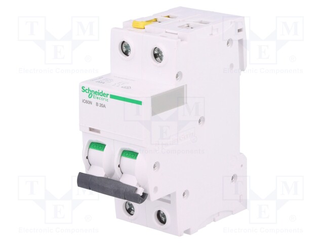 Circuit breaker; 400VAC; Inom: 25A; Poles: 2; DIN; Charact: B; 6kA