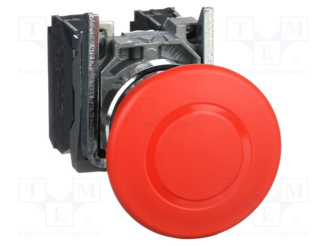 Emergency Stop Switch, SPST-NO, SPST-NC, Push-Pull, Screw Clamp, 6 A, 120 V