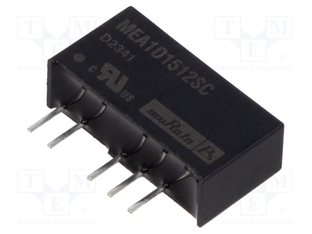 Isolated Board Mount DC/DC Converter, 1kV Isolation, ITE, 2 Output, 1 W, 12 V, 42 mA, -12 V