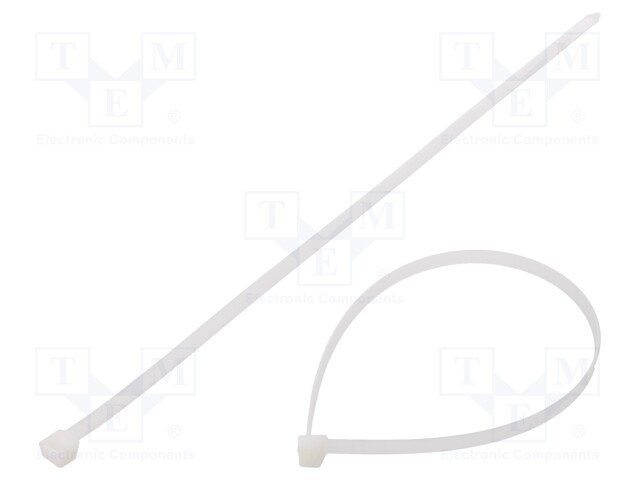 Cable tie; L: 370mm; W: 7.6mm; polyamide; 550N; natural; UL94V-2