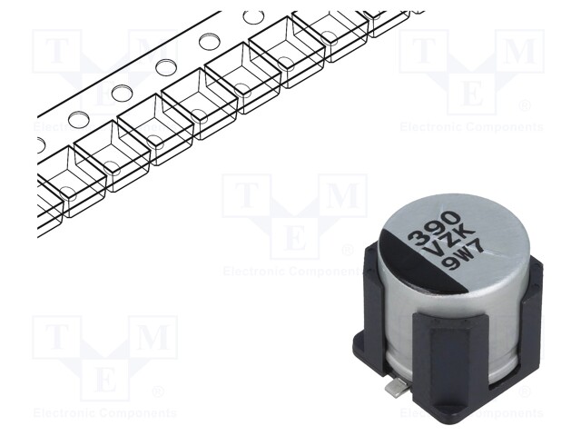 Capacitor: hybrid; 390uF; 35VDC; ESR: 20mΩ; ZKU; SMD; ±20%; -55÷125°C