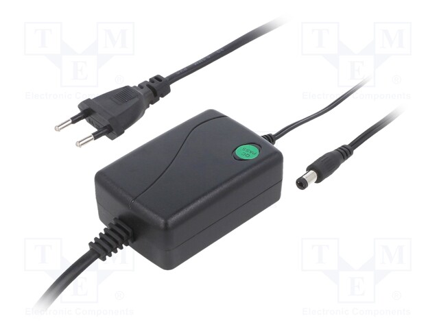 Power supply: switched-mode; 12VDC; 1A; Out: 5,5/2,1; 12W; desktop