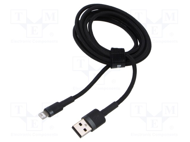 Cable; High Speed,USB 2.0; Apple Lightning plug,USB A plug; 2m