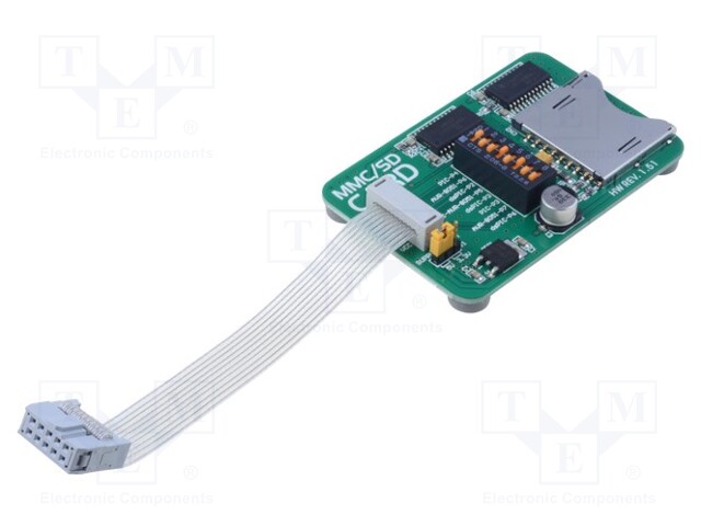 Expansion board; IDC10; Features: socket for MMC/SD cards