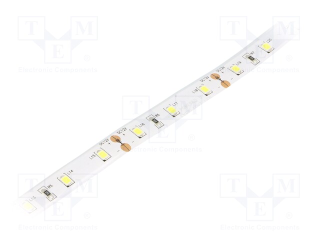 LED tape; white cold; LED/m: 60; SMD; 2835; 12V; W: 10mm; 120°; in gel