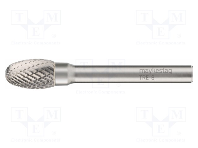 Rotary burr; Ø: 3mm; L: 38mm; metal; Working part len: 6mm; rod 3mm