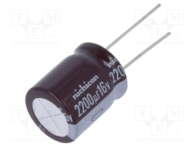 Capacitor: electrolytic; low impedance; THT; 2200uF; 16VDC; ±20%