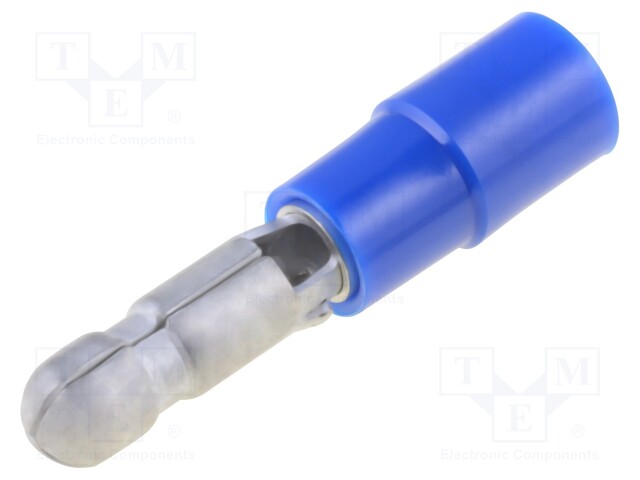 Terminal: round; male; Ø: 4mm; 2mm2; crimped; for cable; insulated