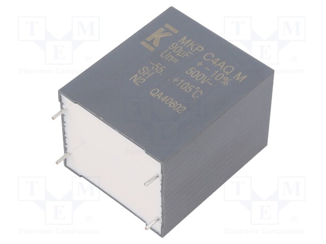 Capacitor: polypropylene; DC-Link; 90uF; ESR: 1.7mΩ; THT; ±10%