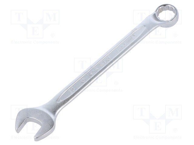 Wrench; bent,combination spanner; 15mm; Chrom-vanadium steel