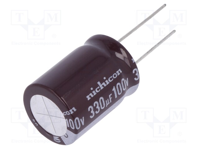 Capacitor: electrolytic; low impedance; THT; 330uF; 100VDC; ±20%