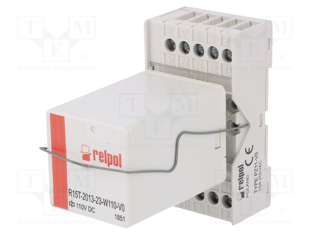 Relay: interface; 3PDT; Ucoil: 110VDC; 10A; 10A/250VAC; 10A/24VDC