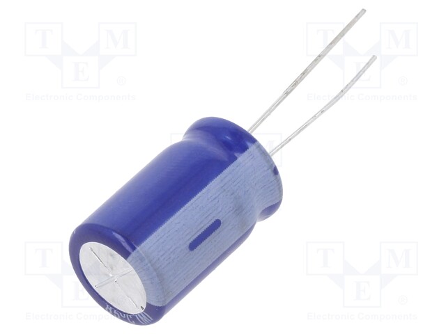 Capacitor: electrolytic; THT; 330uF; 63VDC; Ø12.5x20mm; ±20%; 2000h