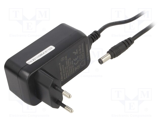 Power supply: switched-mode; 12VDC; 3A; Out: 5,5/2,1; 36W; 1.06m