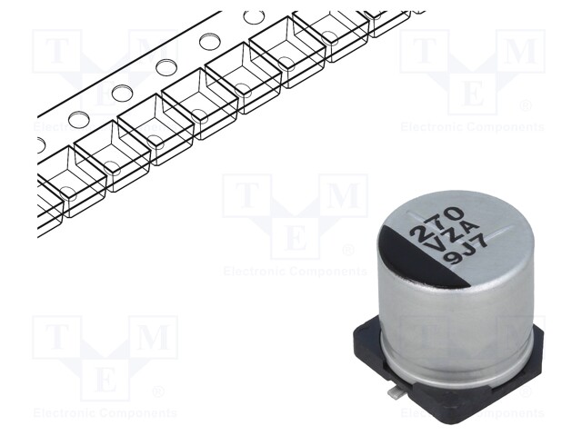 Capacitor: hybrid; 270uF; 35VDC; ESR: 20mΩ; ZA; SMD; ±20%; -55÷105°C