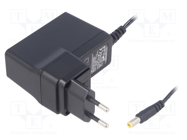 Power supply: switched-mode; 24VDC; 1.6A; Out: 5,5/2,1; 40W; 0÷40°C